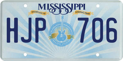 MS license plate HJP706