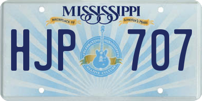 MS license plate HJP707