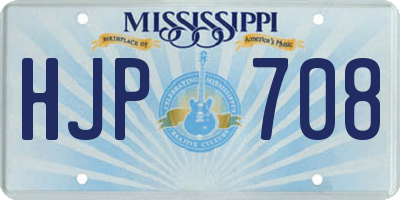 MS license plate HJP708