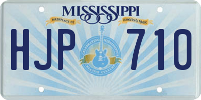MS license plate HJP710