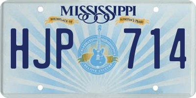MS license plate HJP714