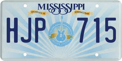 MS license plate HJP715