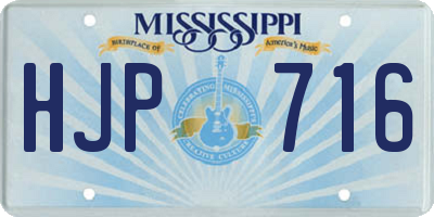 MS license plate HJP716