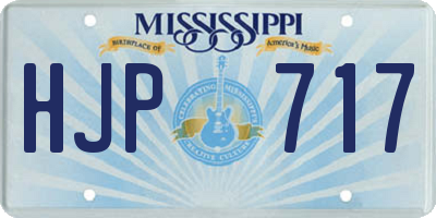 MS license plate HJP717