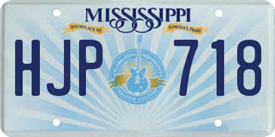 MS license plate HJP718