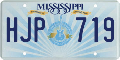 MS license plate HJP719