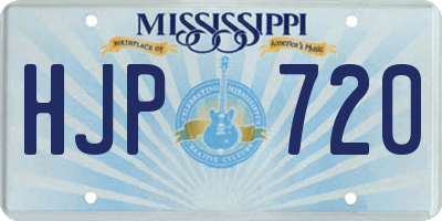 MS license plate HJP720