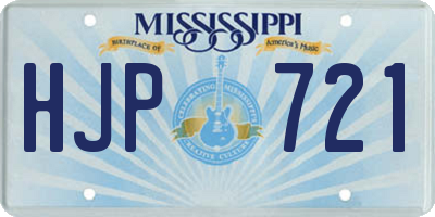 MS license plate HJP721