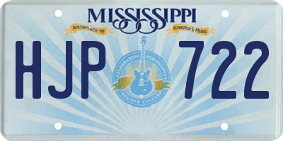 MS license plate HJP722