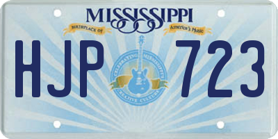 MS license plate HJP723