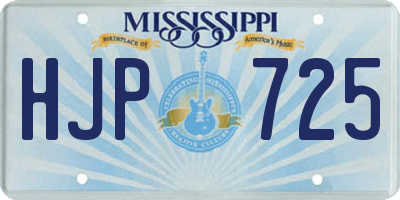 MS license plate HJP725