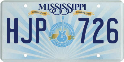 MS license plate HJP726