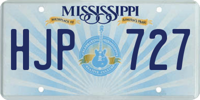 MS license plate HJP727