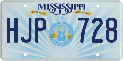 MS license plate HJP728