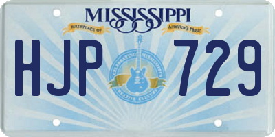 MS license plate HJP729