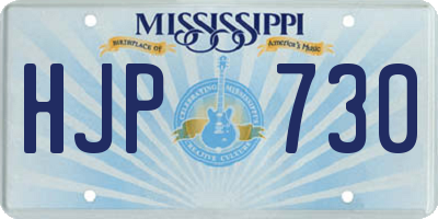 MS license plate HJP730
