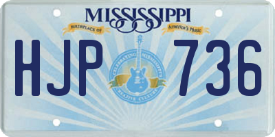 MS license plate HJP736
