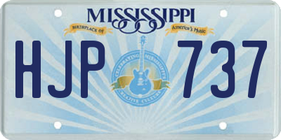MS license plate HJP737