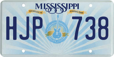 MS license plate HJP738