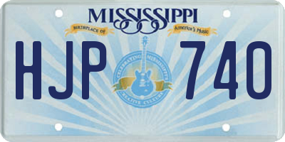MS license plate HJP740