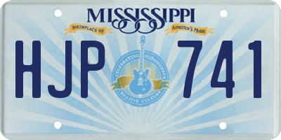 MS license plate HJP741