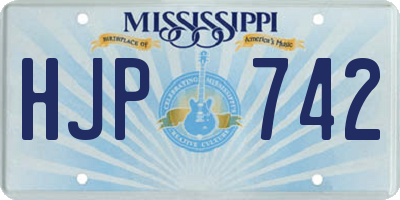 MS license plate HJP742