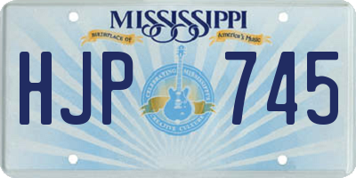 MS license plate HJP745