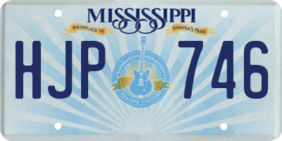 MS license plate HJP746