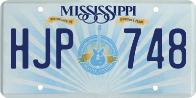 MS license plate HJP748
