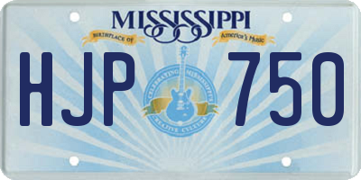 MS license plate HJP750