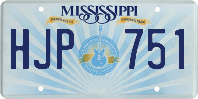 MS license plate HJP751