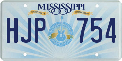 MS license plate HJP754