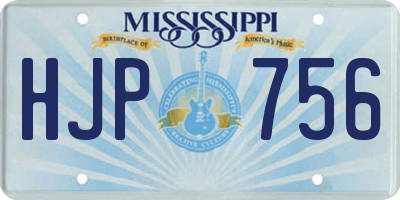 MS license plate HJP756