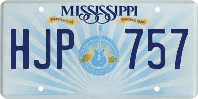 MS license plate HJP757