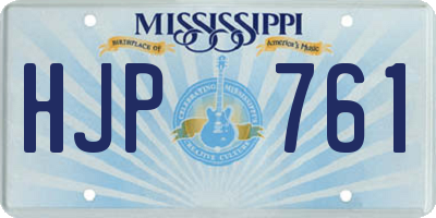 MS license plate HJP761
