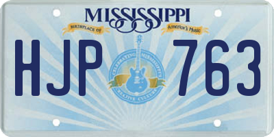 MS license plate HJP763