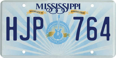 MS license plate HJP764