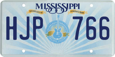 MS license plate HJP766