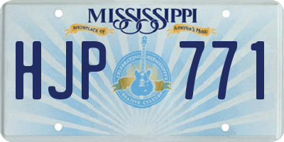 MS license plate HJP771