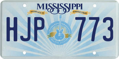 MS license plate HJP773