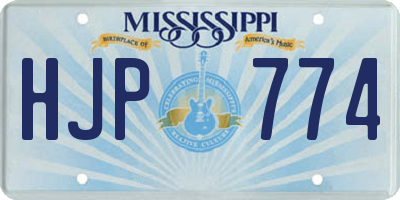 MS license plate HJP774