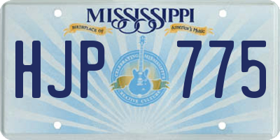 MS license plate HJP775