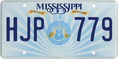 MS license plate HJP779
