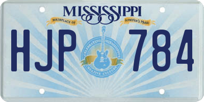 MS license plate HJP784