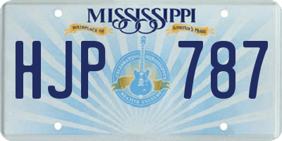 MS license plate HJP787