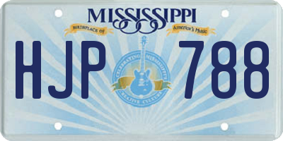 MS license plate HJP788