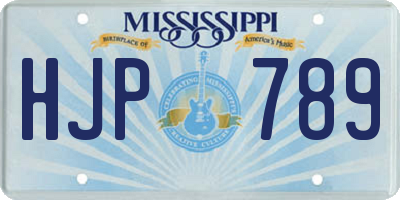 MS license plate HJP789