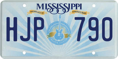 MS license plate HJP790