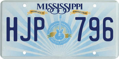 MS license plate HJP796