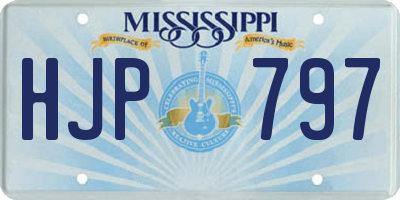 MS license plate HJP797